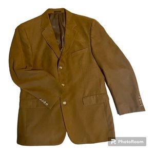 Andrew Fezza men’s blazer - size 44R - great shade of caramel brown/EUC/handsome